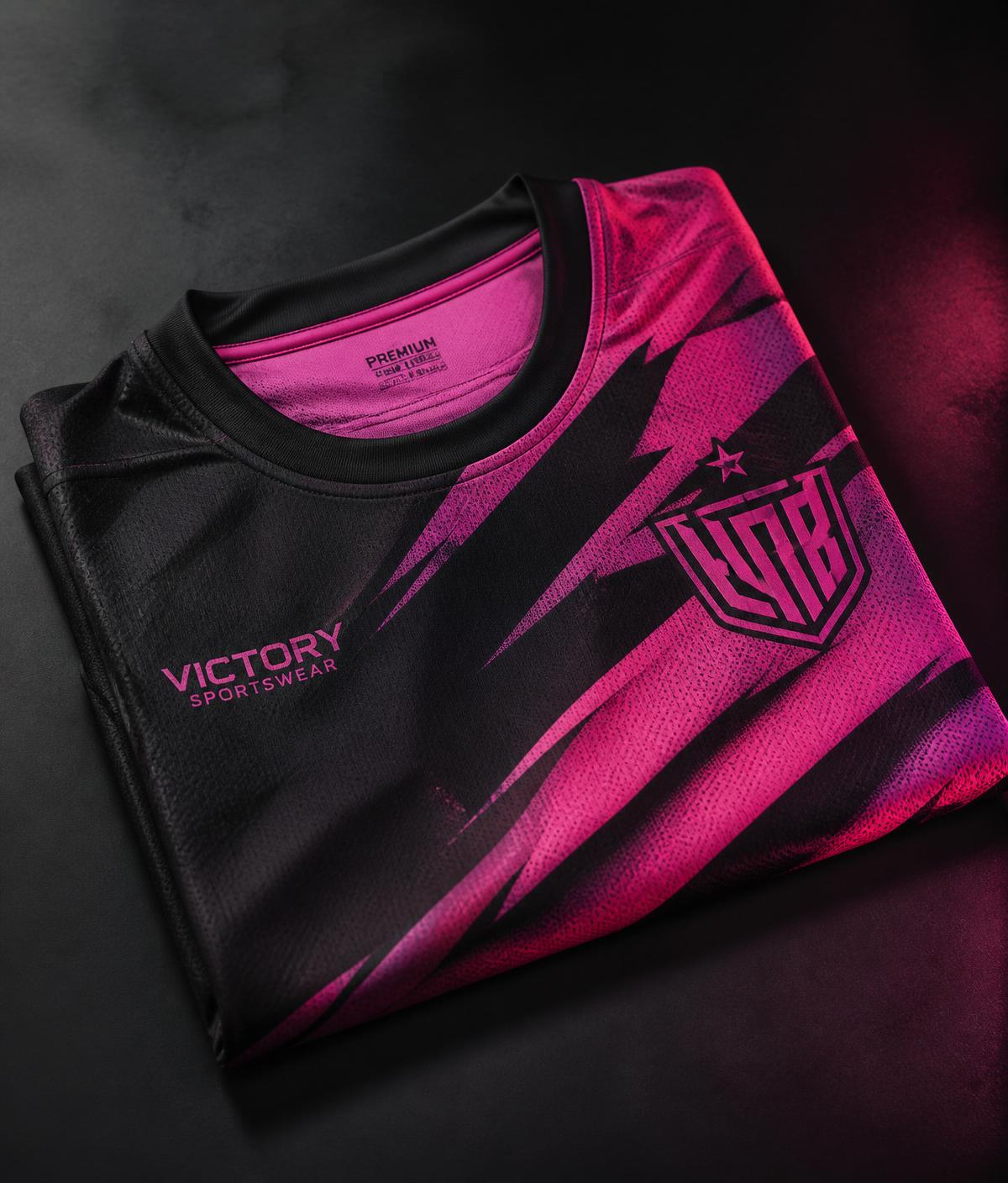 Stack of custom sublimated jerseys